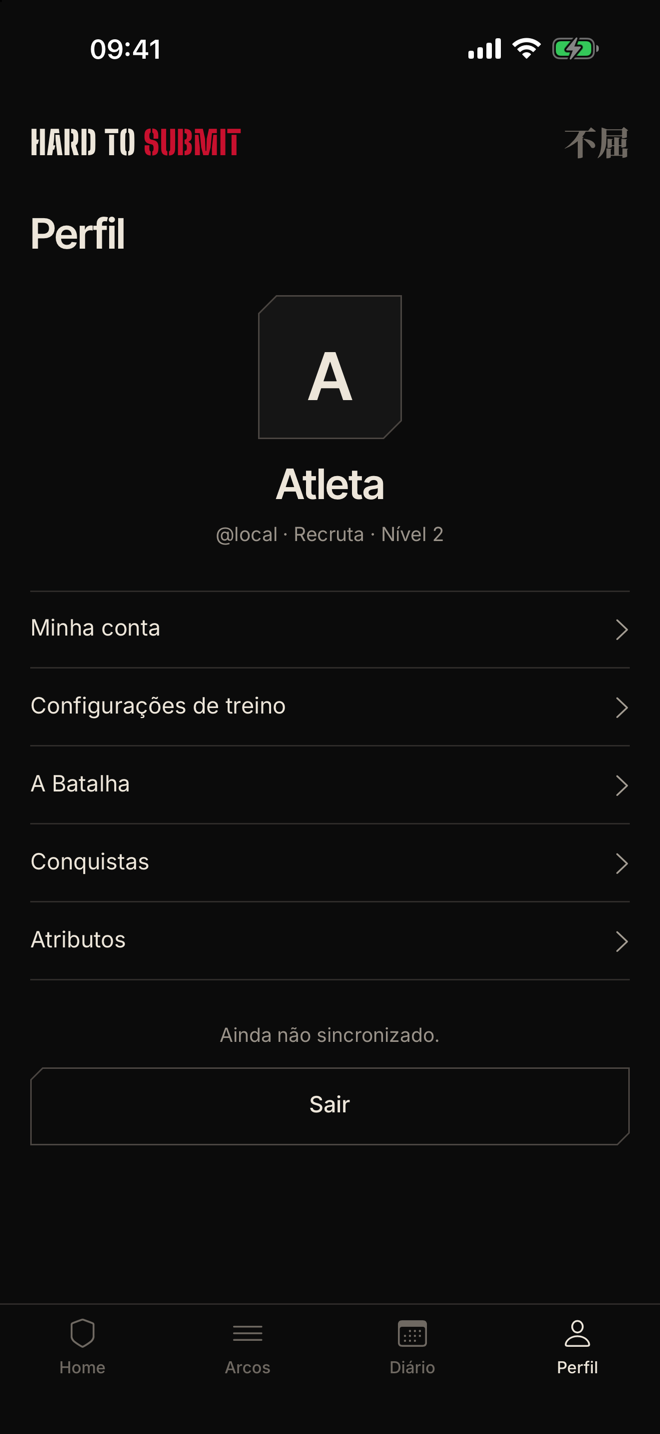 Perfil com patente, nível e páginas da conta